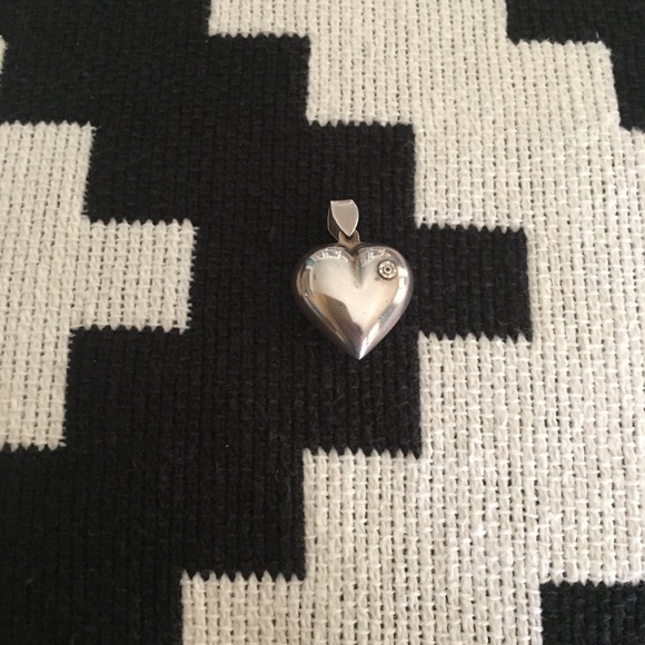 925 Sterling silver vintage heart pendant - Picture 1 of 4
